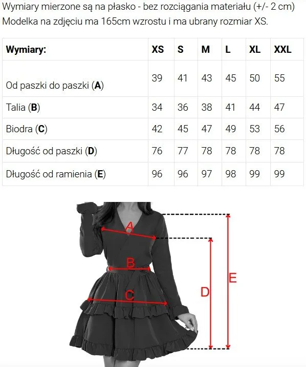 479-11 NINA sukienka z kopertowym dekoltem, rękawkiem i paskiem - ciemny beż